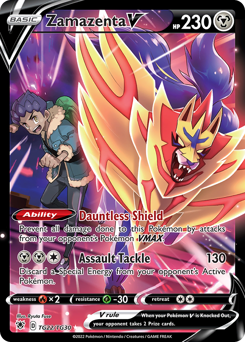 Pokemon Astral Radiance Trainer Gallery Zamazenta V - TG22