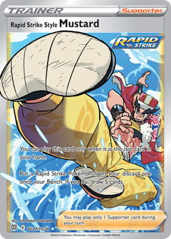 Pokemon Brilliant Stars Trainer Gallery Rapid Strike Style Mustard - TG27