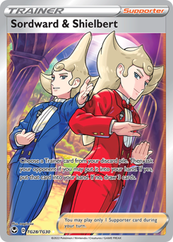 Pokemon Silver Tempest Trainer Gallery Sordward & Shielbert - TG28