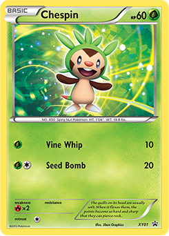 Pokemon XY Black Star Promos Chespin - XY01