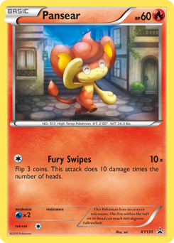 Pokemon XY Black Star Promos Pansear - XY131