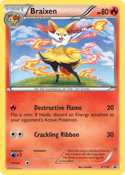 Pokemon XY Black Star Promos Braixen - XY161