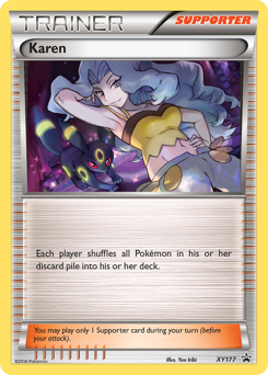 Pokemon XY Black Star Promos Karen - XY177