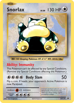 Pokemon XY Black Star Promos Snorlax - XY179