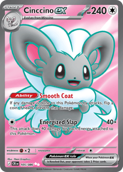 Pokemon Chaos Rising Cinccino ex - 105