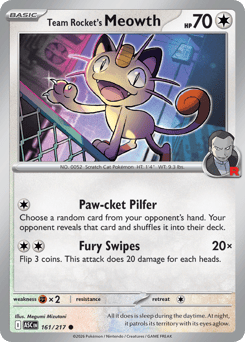 Pokemon Ascended Heroes Team Rocket's Meowth - 161