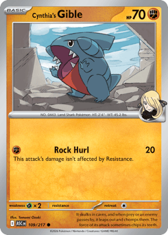Pokemon Ascended Heroes Cynthia's Gible - 109