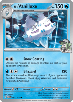 Pokemon Ascended Heroes N's Vanilluxe - 51