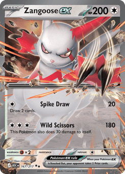 Pokemon Ascended Heroes Zangoose ex - 167