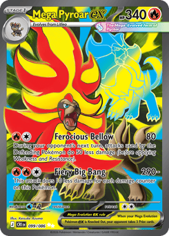 Pokemon Chaos Rising Mega Pyroar ex - 99