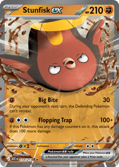 Pokemon Ascended Heroes Stunfisk ex - 114