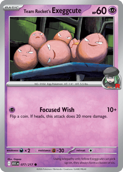 Pokemon Ascended Heroes Team Rocket's Exeggcute - 77
