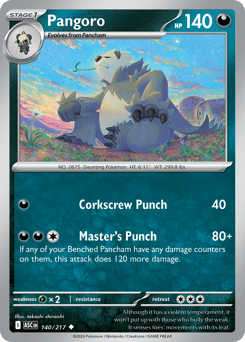 Pokemon Ascended Heroes Pangoro - 140