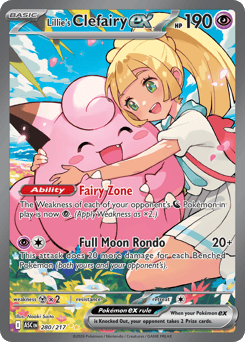 Pokemon Ascended Heroes Lillie's Clefairy ex - 280