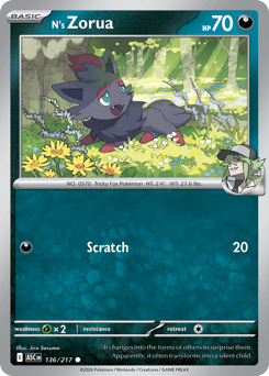 Pokemon Ascended Heroes N's Zorua - 136