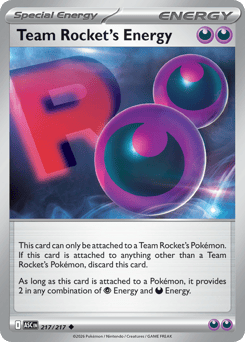 Pokemon Ascended Heroes Team Rocket's Energy - 217