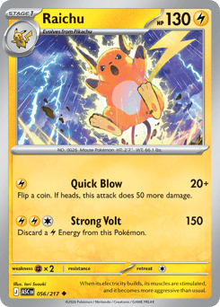 Pokemon Ascended Heroes Raichu - 56