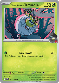 Pokemon Ascended Heroes Team Rocket's Tarountula - 18