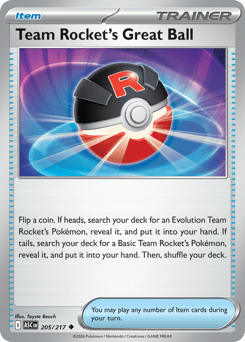 Pokemon Ascended Heroes Team Rocket's Great Ball - 205