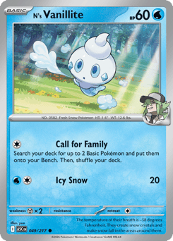Pokemon Ascended Heroes N's Vanillite - 49
