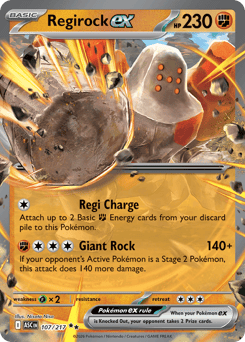 Pokemon Ascended Heroes Regirock ex - 107