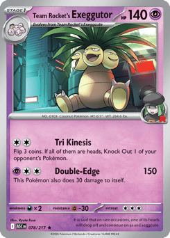Pokemon Ascended Heroes Team Rocket's Exeggutor - 78