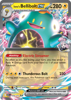 Pokemon Ascended Heroes Iono's Bellibolt ex - 70