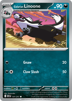 Pokemon Ascended Heroes Galarian Linoone - 131