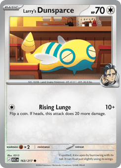 Pokemon Ascended Heroes Larry's Dunsparce - 163