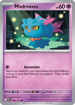 Pokemon Ascended Heroes Misdreavus - 85