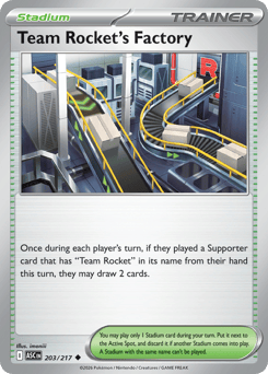 Pokemon Ascended Heroes Team Rocket's Factory - 203