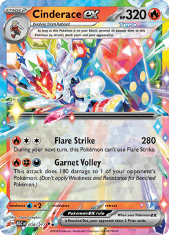 Pokemon Ascended Heroes Cinderace ex - 38