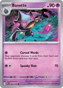 Pokemon Ascended Heroes Banette - 91