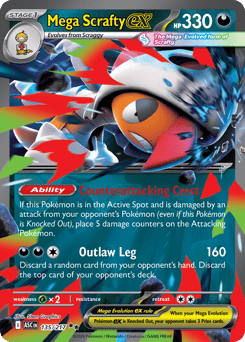 Pokemon Ascended Heroes Mega Scrafty ex - 135