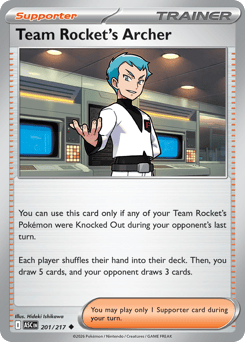 Pokemon Ascended Heroes Team Rocket's Archer - 201